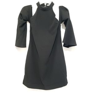 5/$15 Small Stolen Hearts Black High Neck Dress